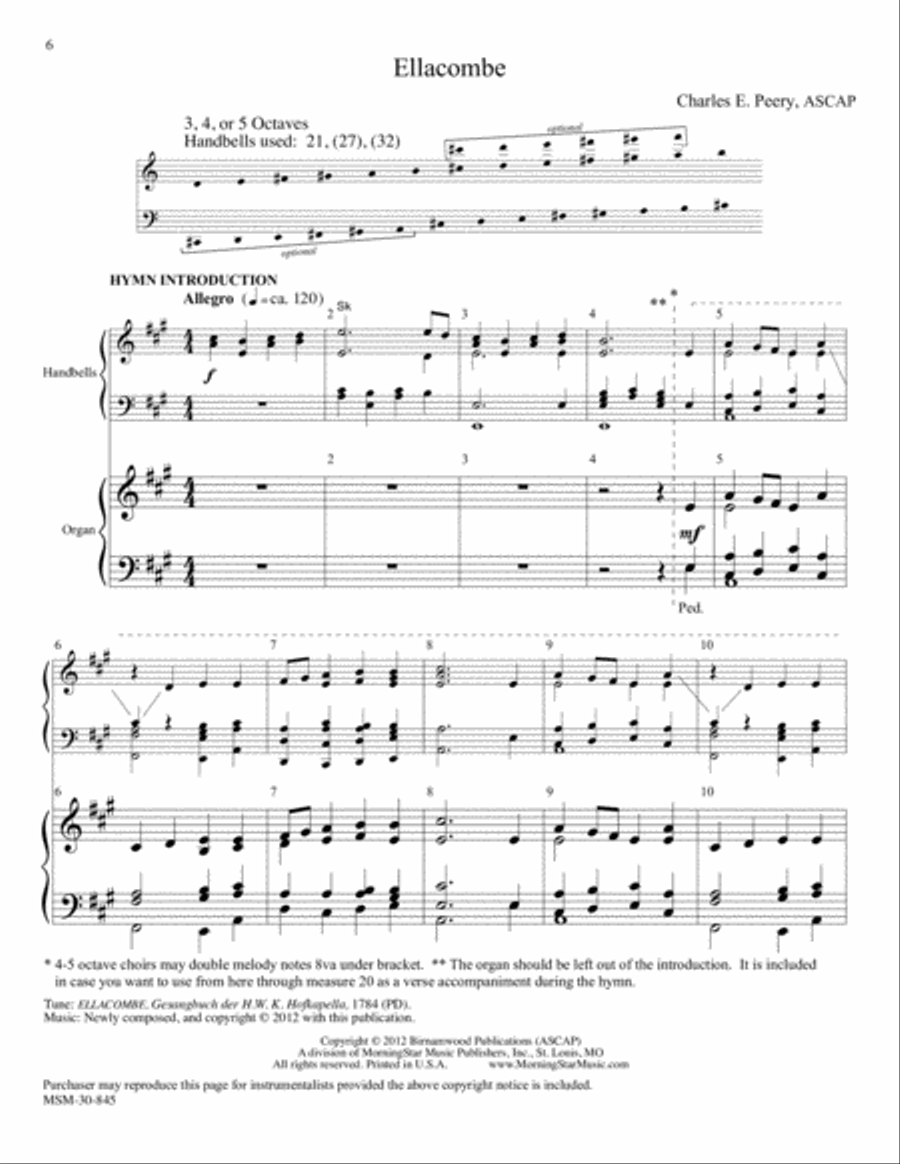 Let Praises Ring: 18 Introductions and Hymn Accompaniments for Handbells, Organ, and Congregation, Volume 1 image number null