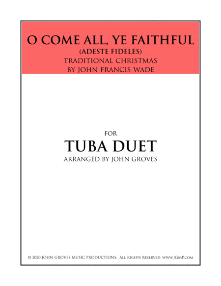 O Come, All Ye Faithful (Adeste Fideles) - Tuba Duet image number null