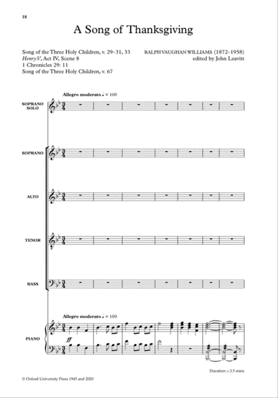 Vaughan Williams for Choirs 1 4-Part scores gallery preview page 7