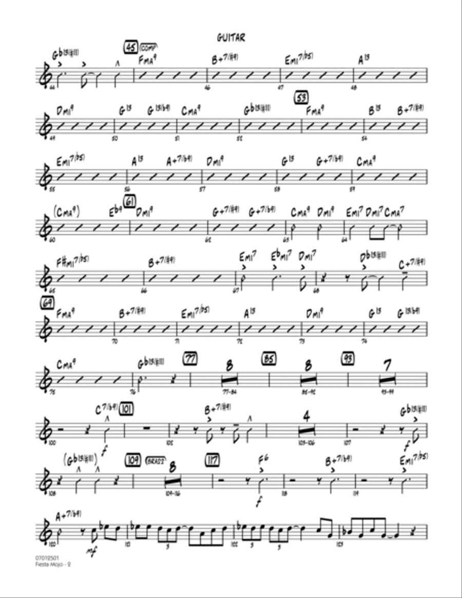 Fiesta Mojo - Guitar Part scores gallery preview page 2