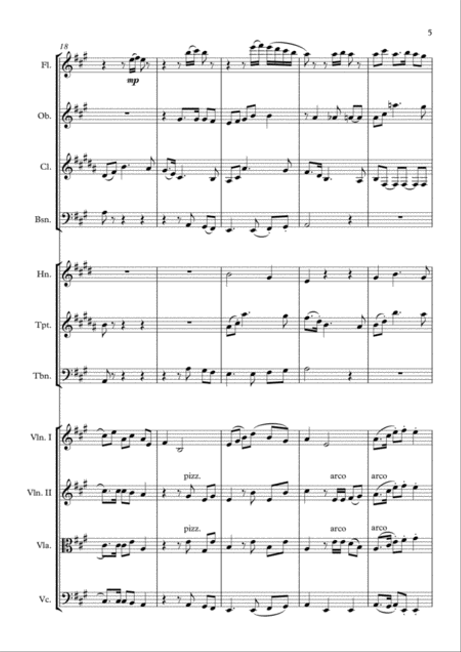 The Squirrel - N. Cossins (Original Orchestral Composition) Chamber Orchestra scores gallery preview page 5