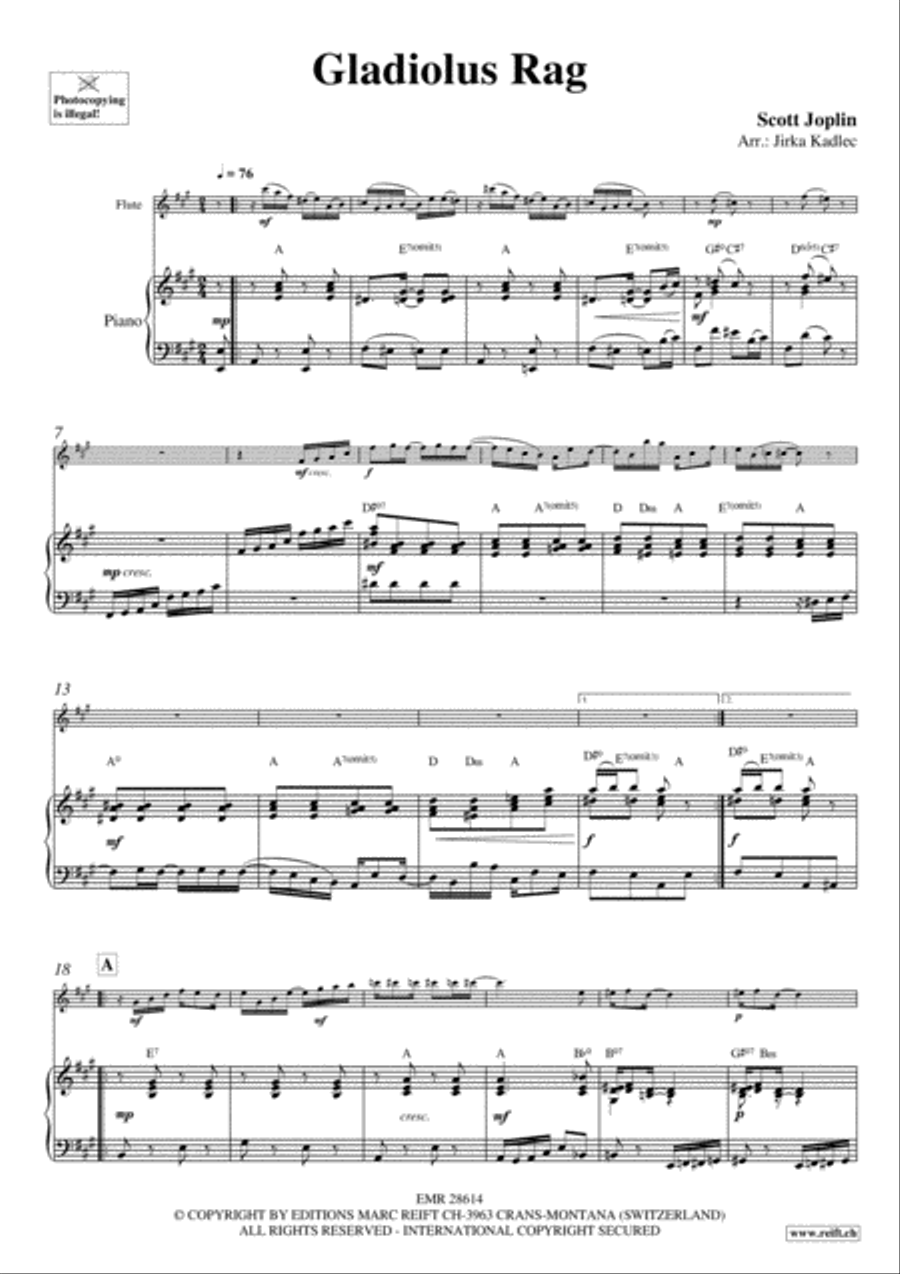 Gladiolus Rag Flute Solo scores gallery preview page 4