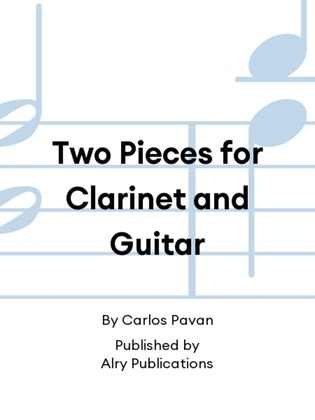 Book cover for Two Pieces for Clarinet and Guitar
