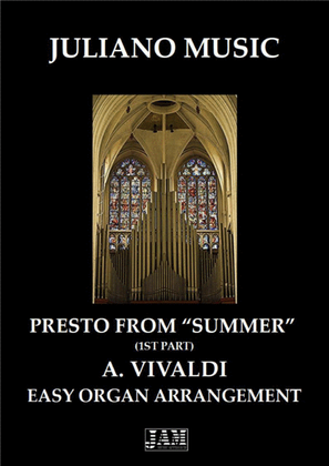 Book cover for PRESTO FROM "SUMMER" (1ST PART - EASY ORGAN) - A. VIVALDI