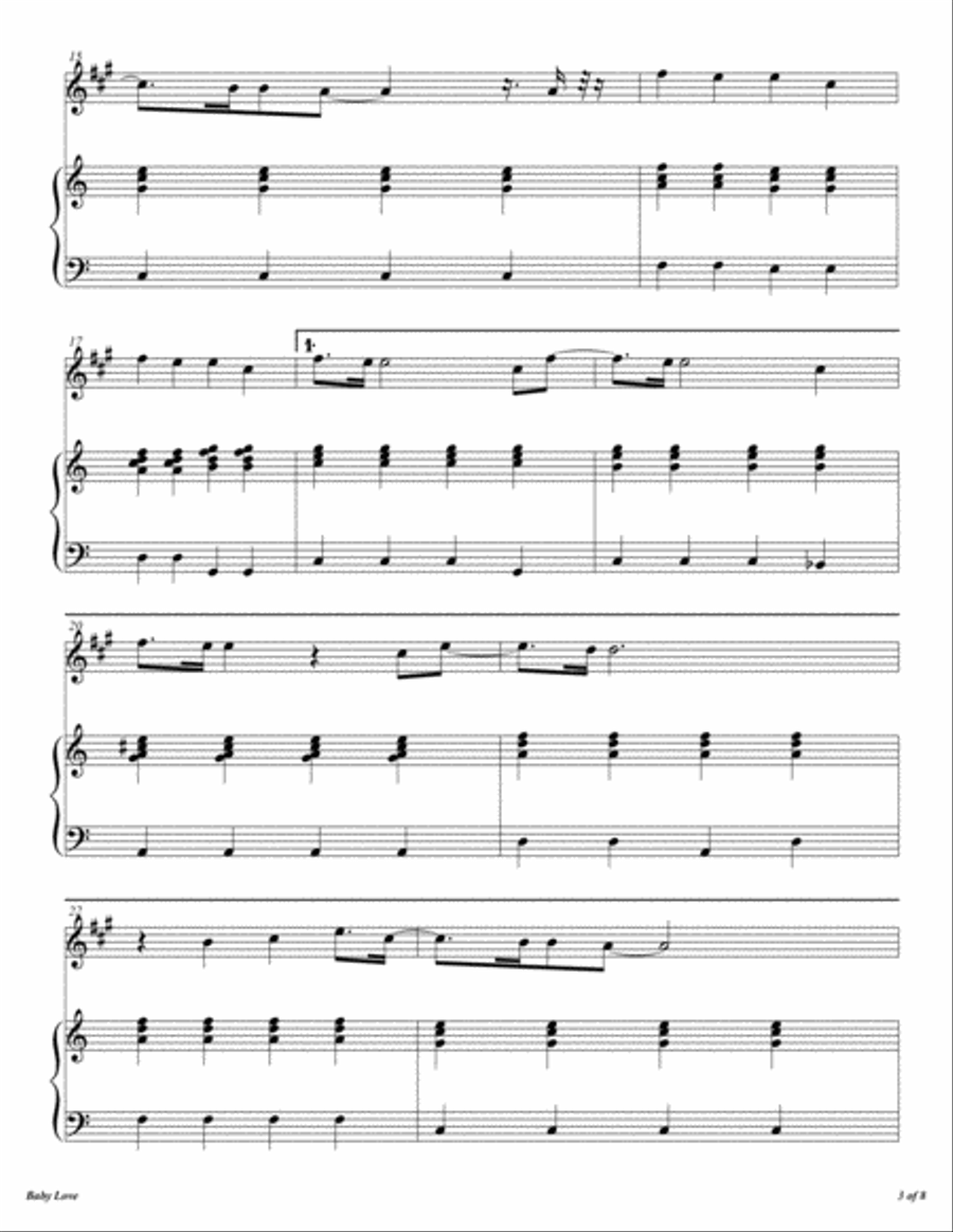 Baby Love Alto Saxophone scores gallery preview page 4