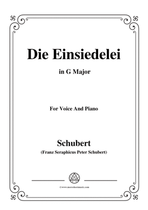Book cover for Schubert-Die Einsiedelei(The Hermitage),in G Major,D.393,for Voice&Piano