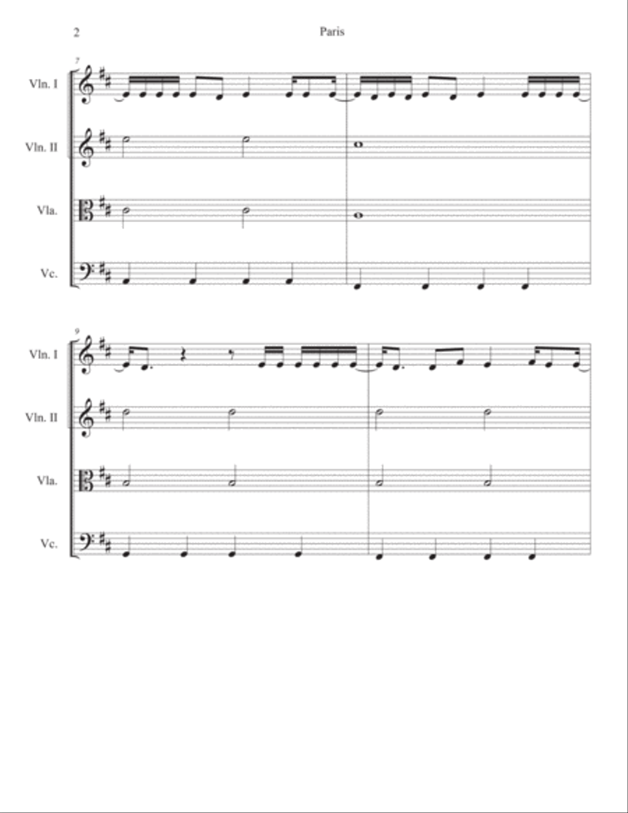 Paris Paris String Quartet scores gallery preview page 2