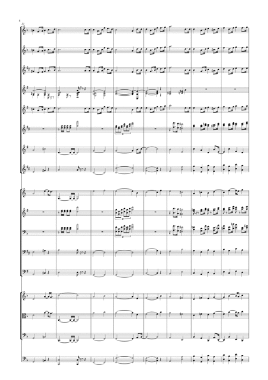Hino dos 100 anos do Campinense Clube Concert Band scores gallery preview page 4
