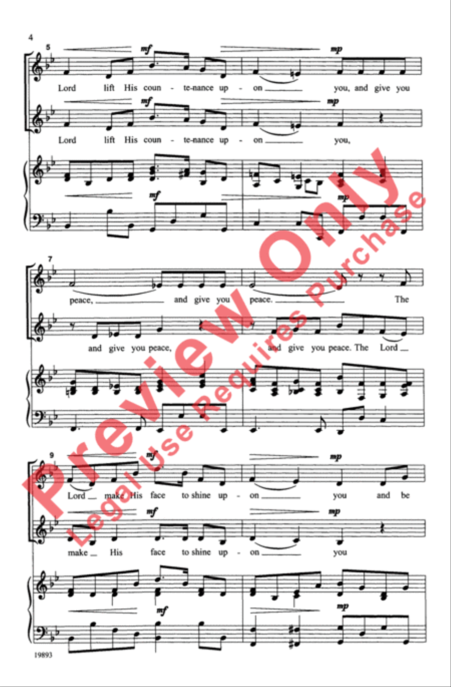The Lord Bless You and Keep You 2-Part scores gallery preview page 4