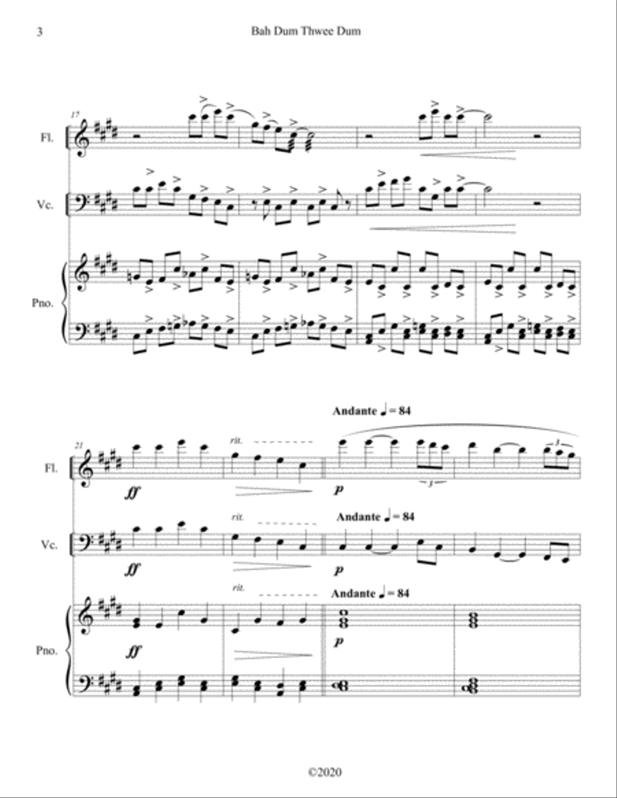 Bah Dum Thwee Dum Flute scores gallery preview page 5