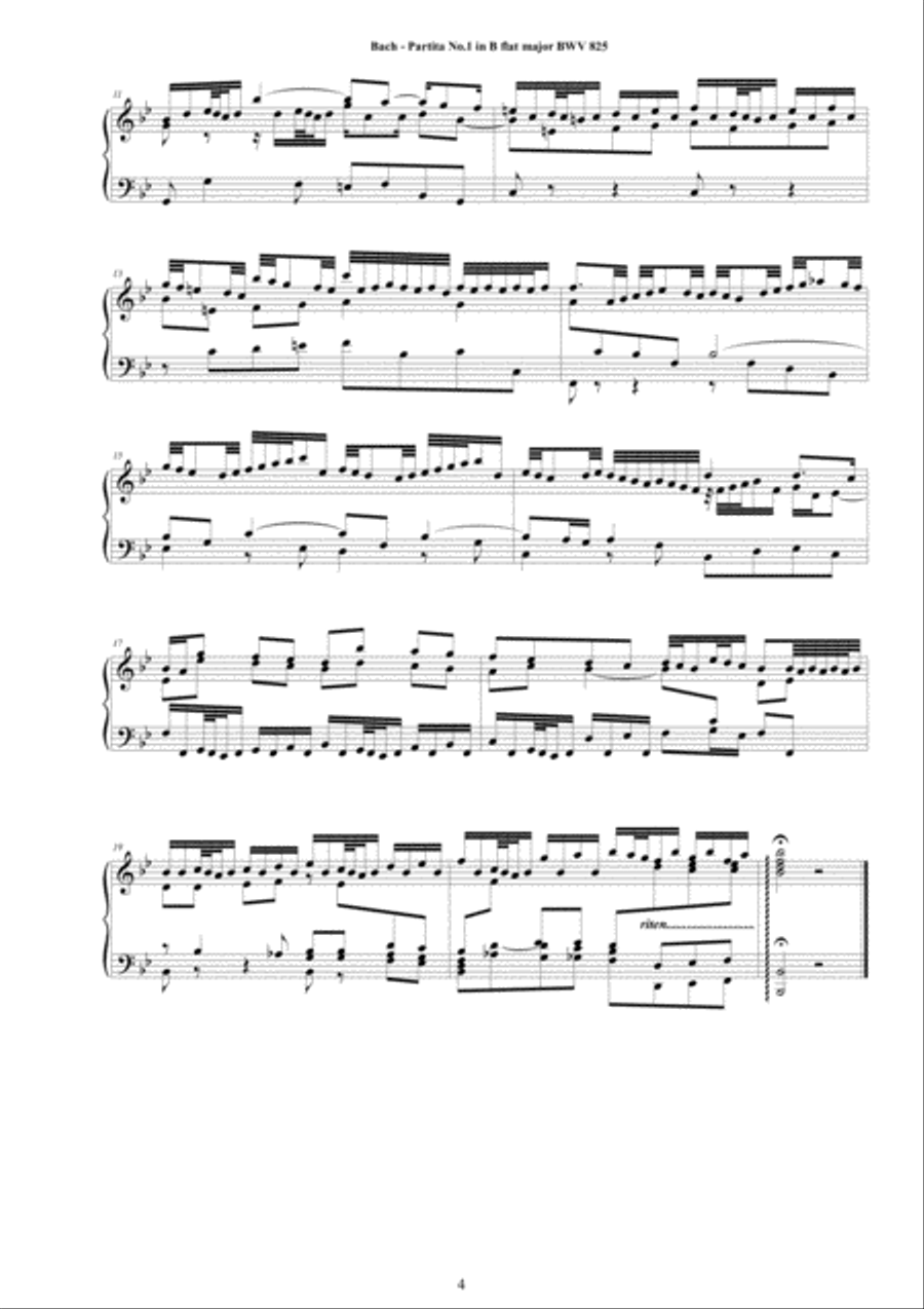 Six Bach's Piano Partitas Piano Solo scores gallery preview page 4