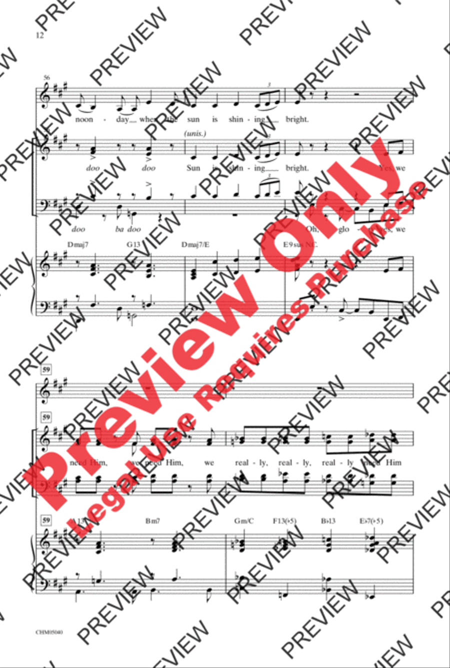 If We Ever Needed the Lord Before (We Sure Do Need Him Now) 4-Part scores gallery preview page 11