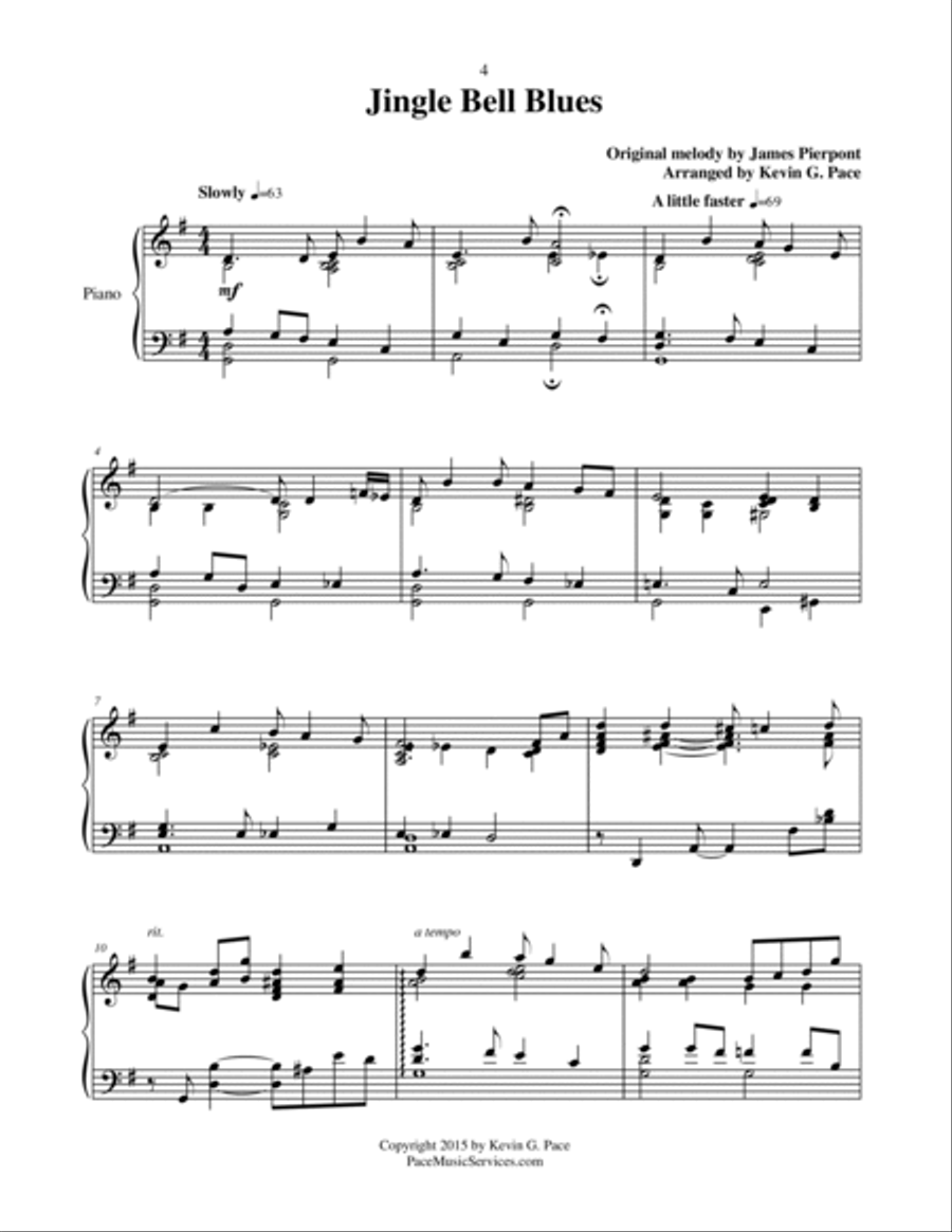 Jingle Bell Blues - piano solo Piano Solo scores gallery preview page 2