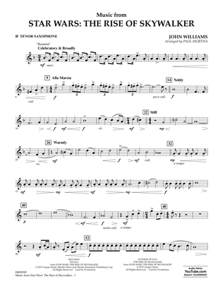 Music from Star Wars: The Rise of Skywalker (arr. Paul Murtha) - Bb Tenor Saxophone