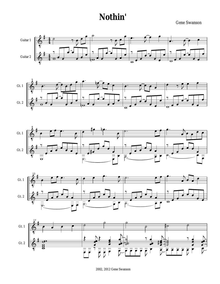 Nothin' Small Ensemble scores gallery preview page 1