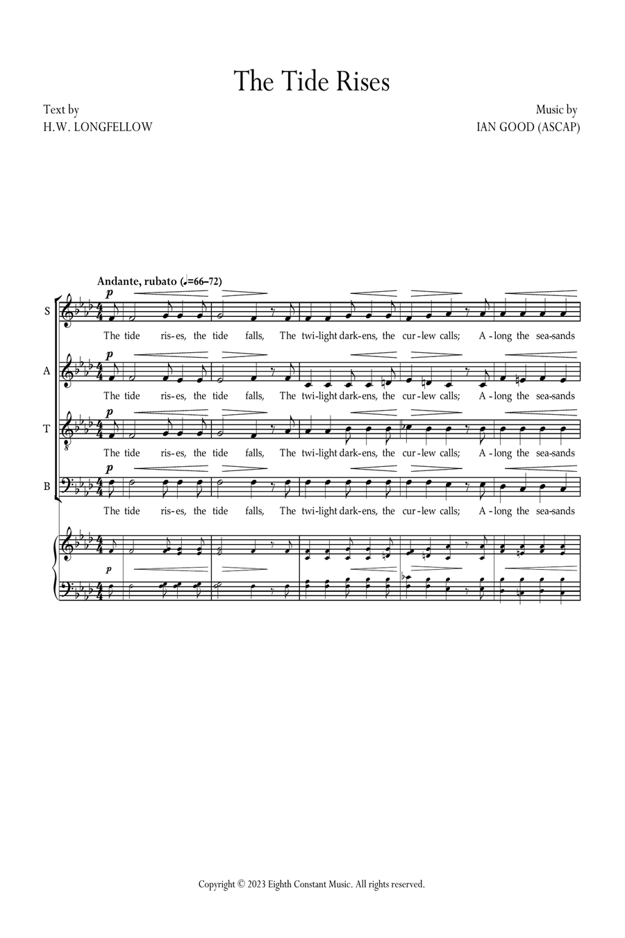 The Tide Rises The Tide Rises 4-Part scores gallery preview page 3