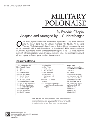 Book cover for Military Polonaise: Score