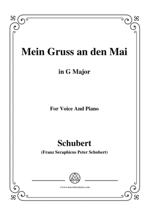 Schubert-Mein Gruss an den Mai,in G Major,for Voice&Piano