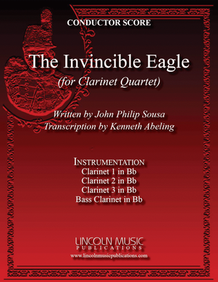 Book cover for March - The Invincible Eagle (for Clarinet Quartet)