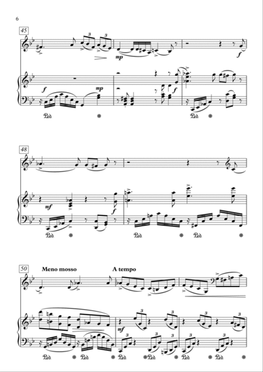Souffrances for Cello and Piano op. 2 No 11 Piano Accompaniment scores gallery preview page 6