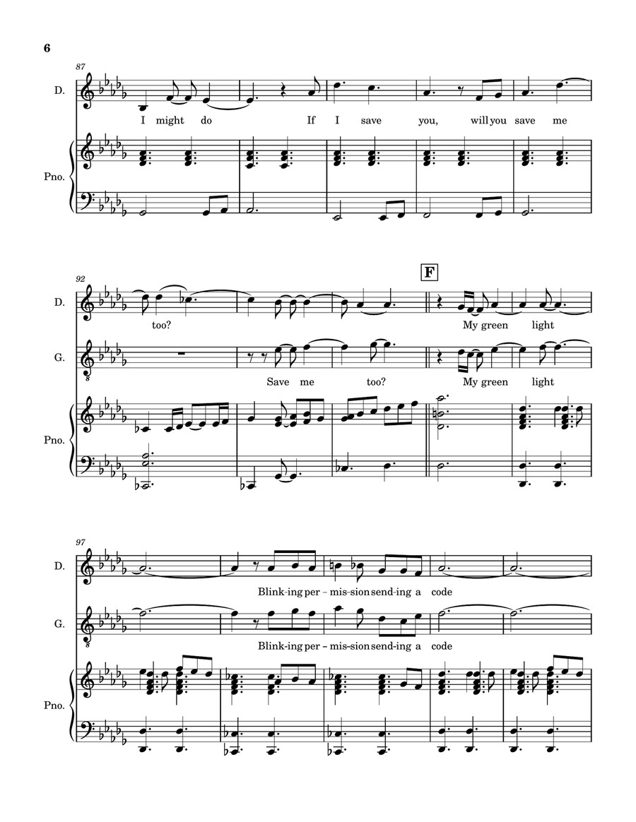 My Green Light Tenor Voice scores gallery preview page 6