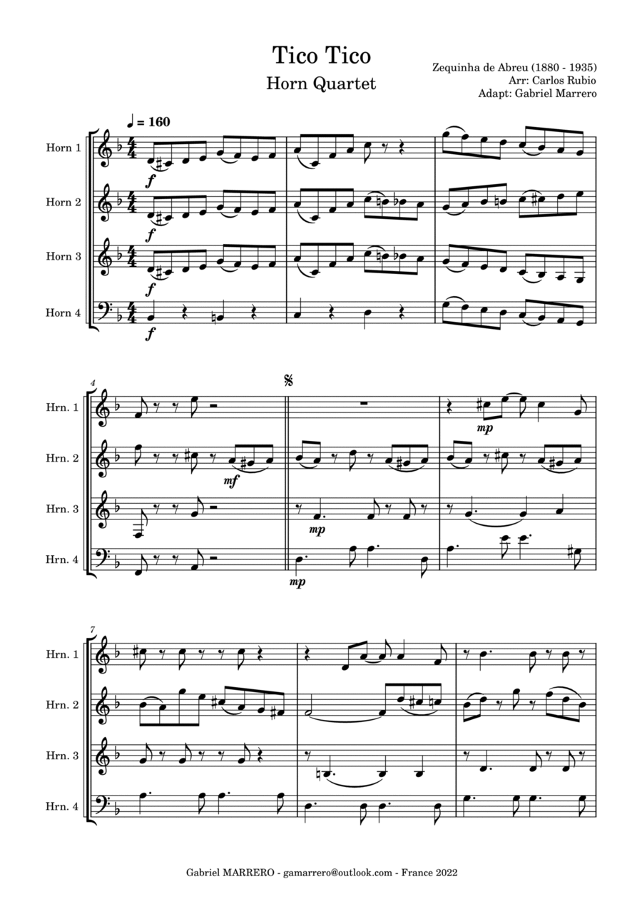 Tico Tico Small Ensemble scores gallery preview page 1