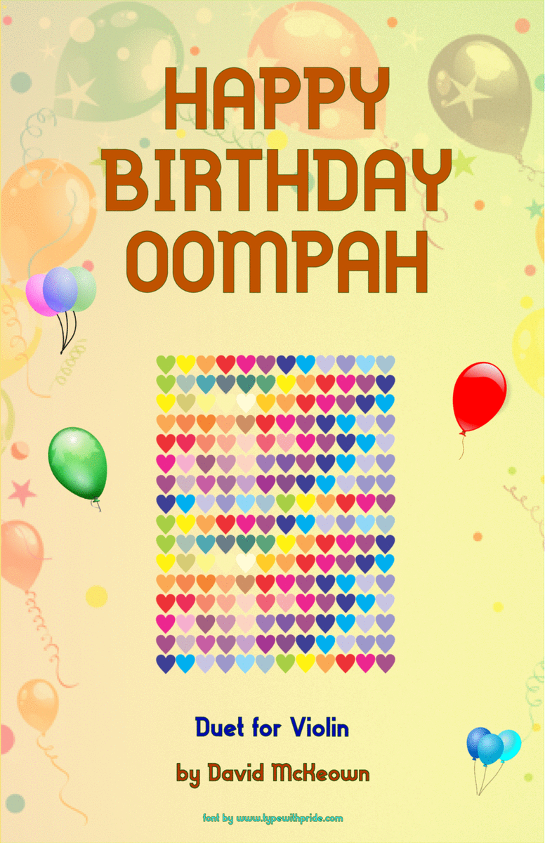 Happy Birthday Oompah, for Violin Duet