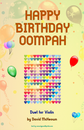 Book cover for Happy Birthday Oompah, for Violin Duet