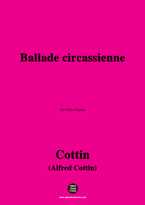 Book cover for Cottin-Ballade circassienne,for Guitar