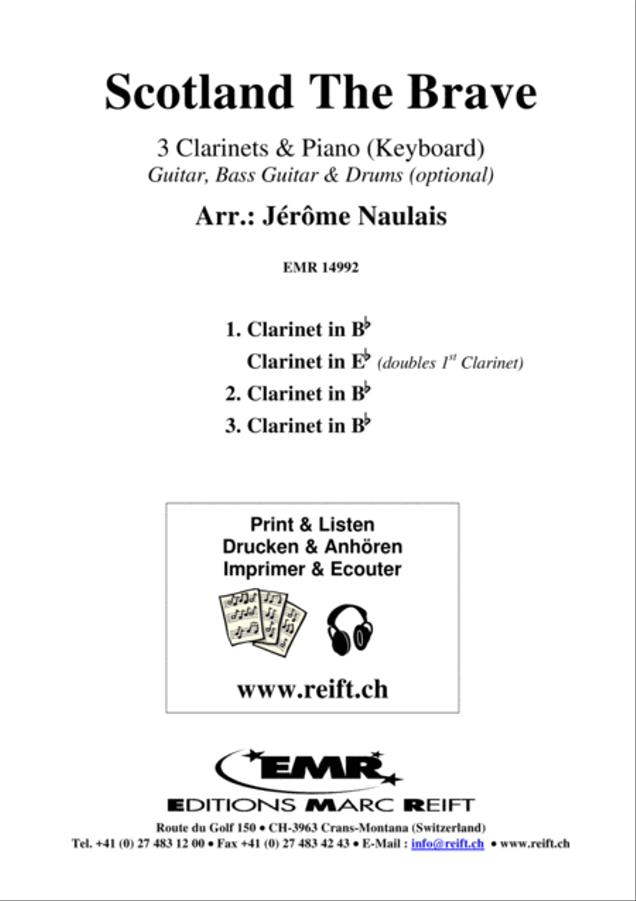 Scotland The Brave Clarinet scores gallery preview page 2