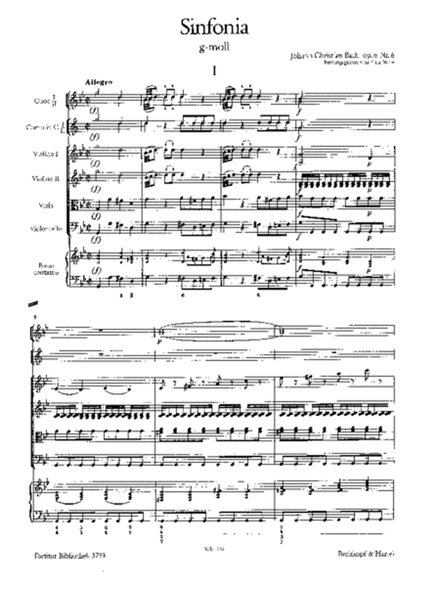 Sinfonia in G minor Op. 6 No. 6