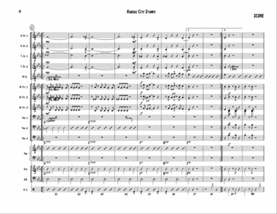Kansas City Stomps - Score Jazz Ensemble scores gallery preview page 4
