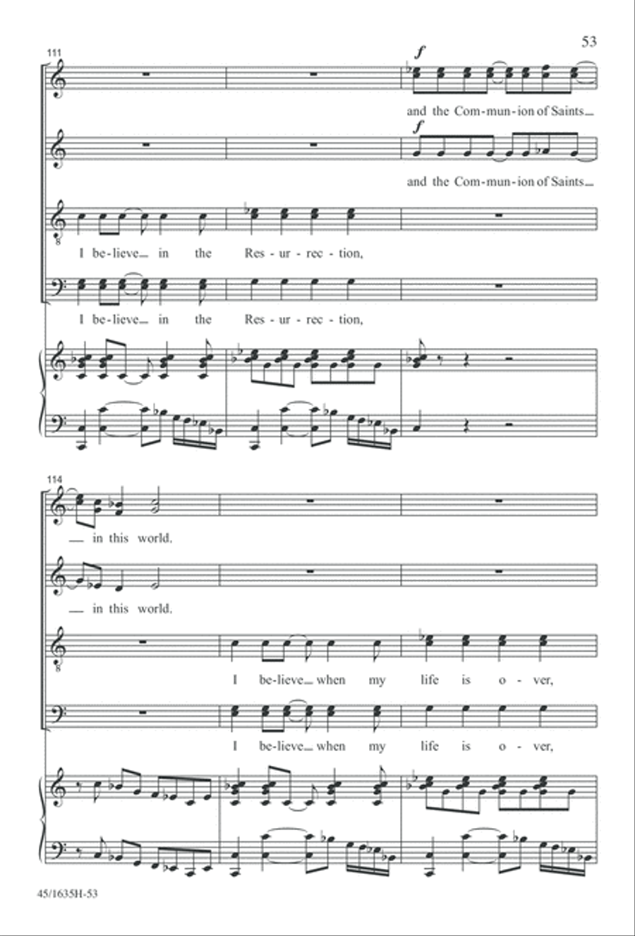 Mass: A Celebration of Love and Joy 4-Part scores gallery preview page 53