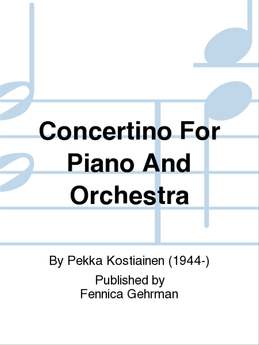 Concertino for Piano and Orchestra (Parts) Orchestra scores gallery preview page 1