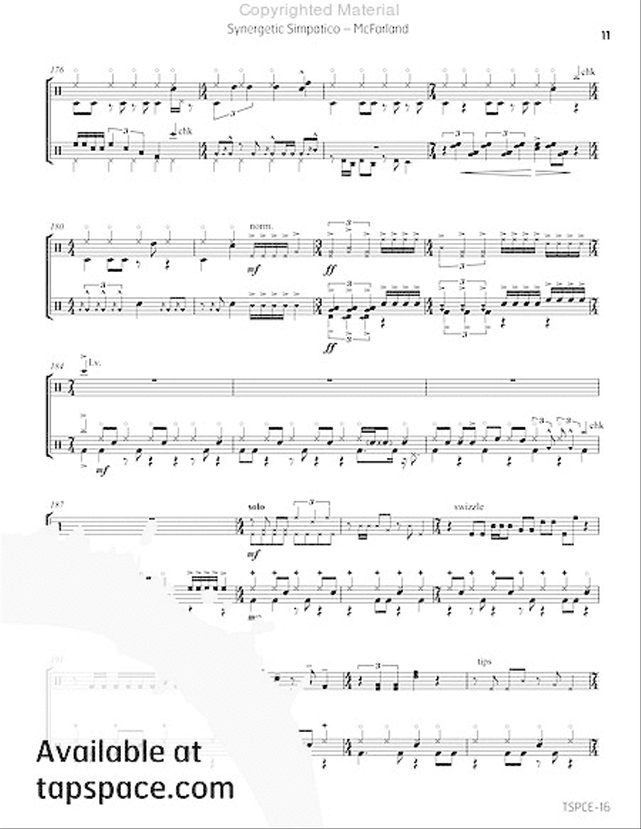 Synergetic Simpatico Snare Drum scores gallery preview page 16