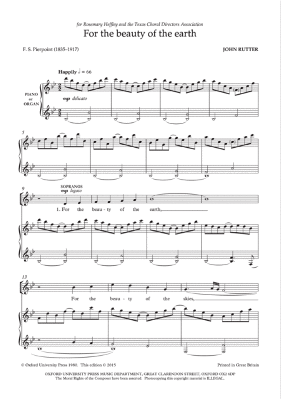 For the beauty of the earth 4-Part scores gallery preview page 3