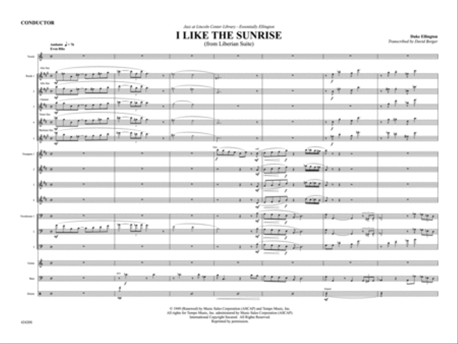 I Like the Sunrise (from the Liberian Suite): Score Jazz Ensemble scores gallery preview page 5