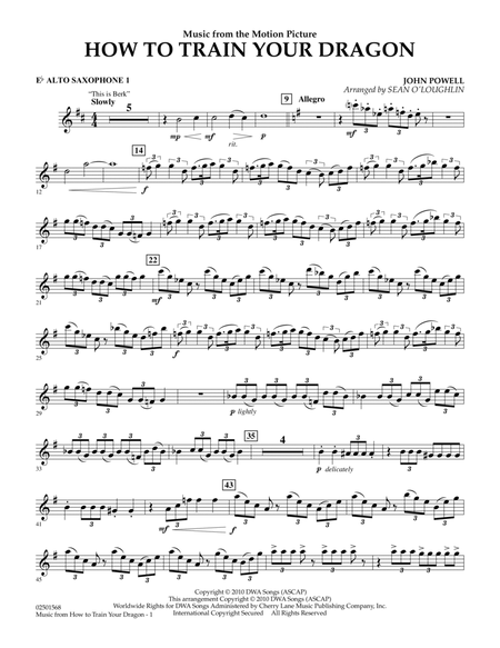 Music from How To Train Your Dragon - Eb Alto Saxophone 1
