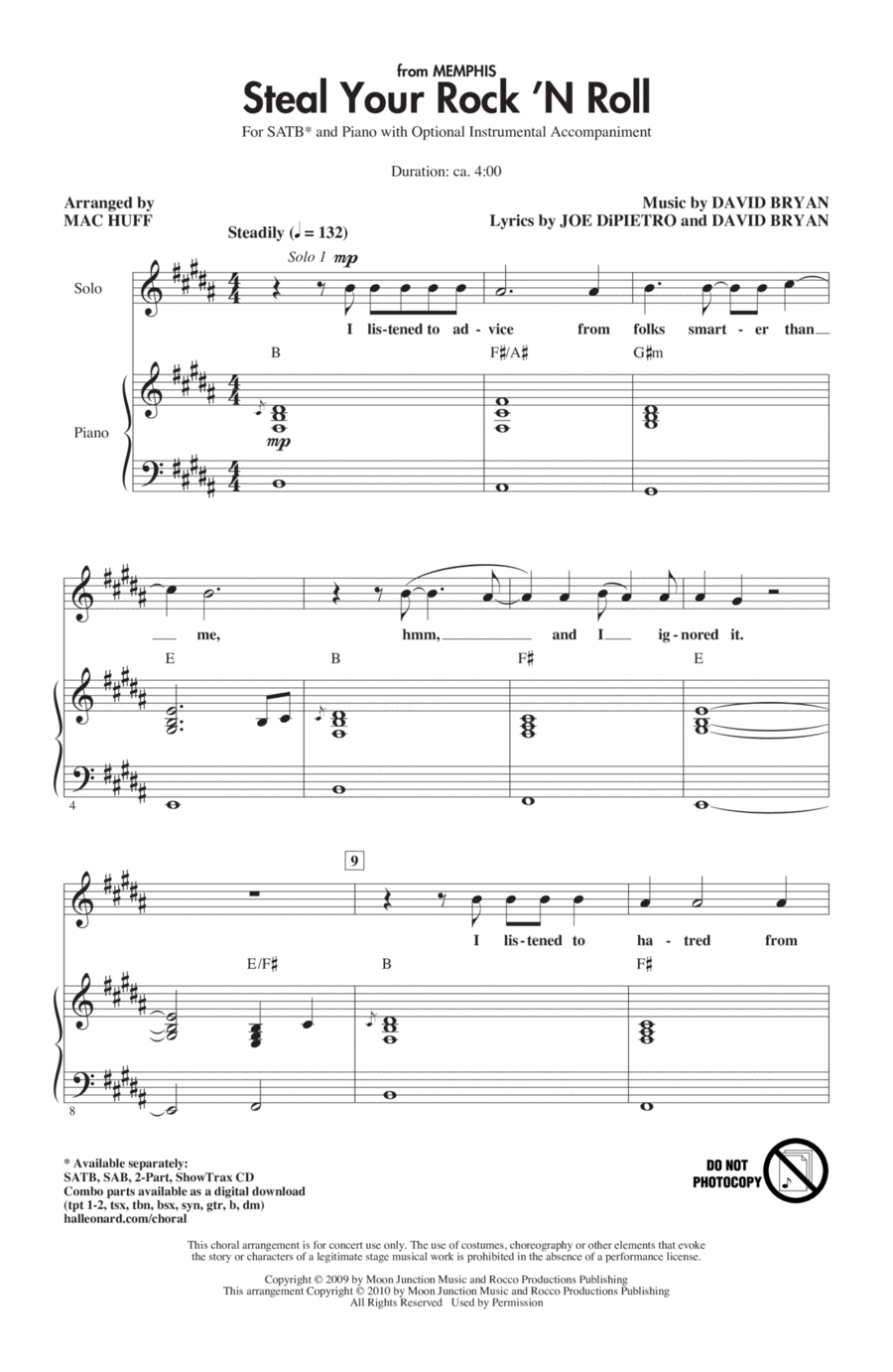 Steal Your Rock 'N Roll 4-Part scores gallery preview page 1