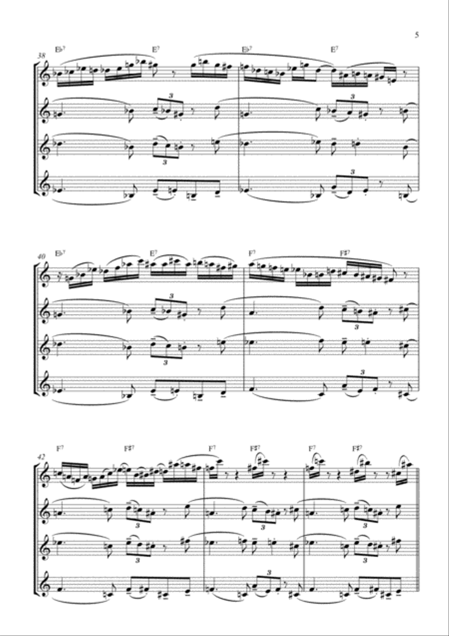 Epistrophy Epistrophy Woodwind Quartet scores gallery preview page 5