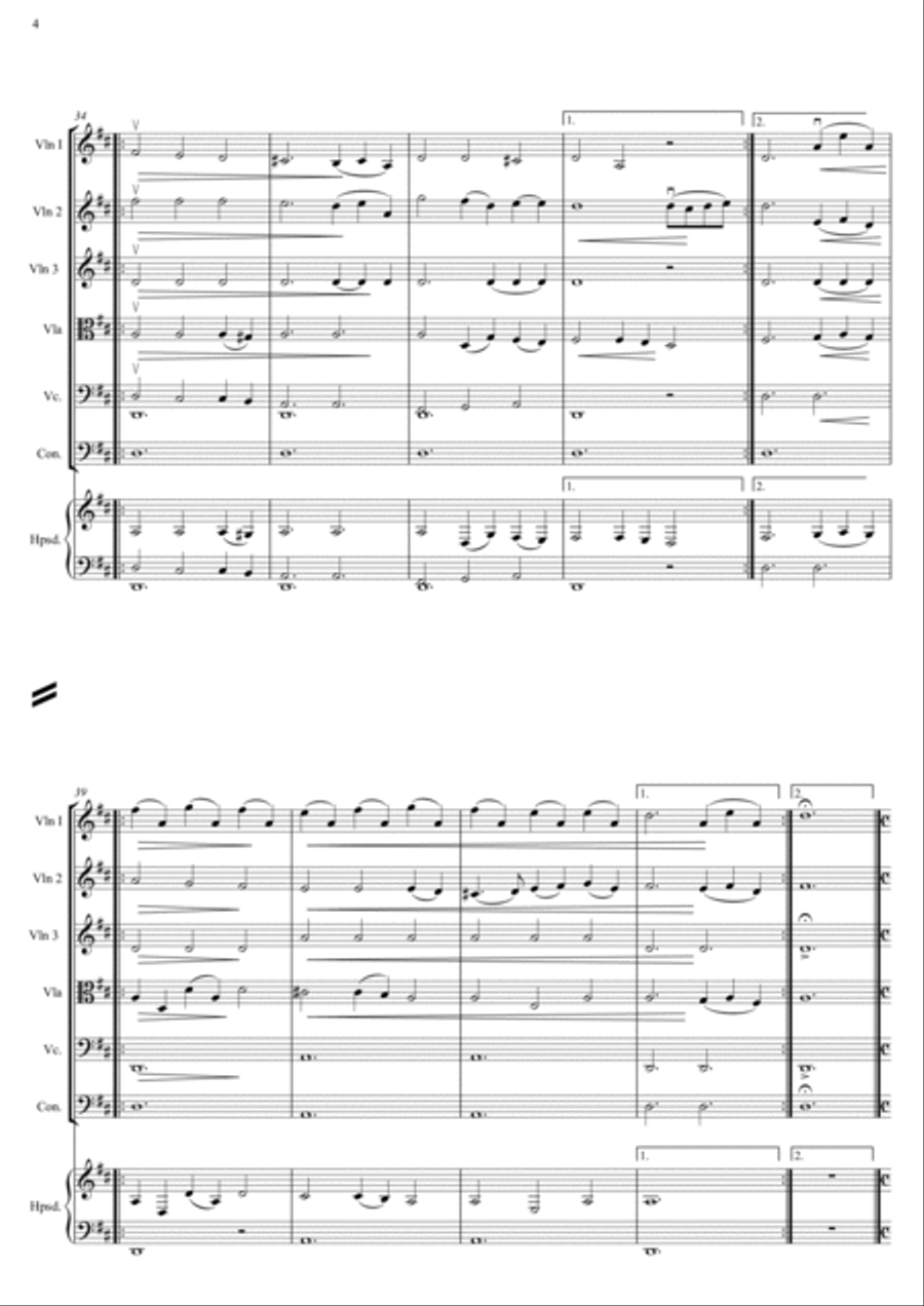 Farina's Capriccio Stravagante of 1626 (arranged for Junior Strings) Large Ensemble scores gallery preview page 5