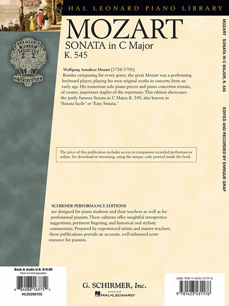 Mozart - Sonata in C Major, K. 545, "Sonata Facile" image number null