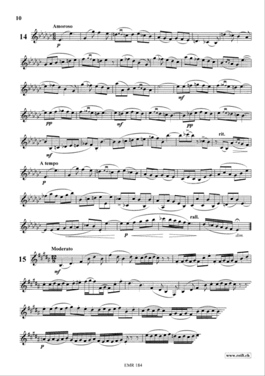 24 Melodic Studies Clarinet Solo scores gallery preview page 11
