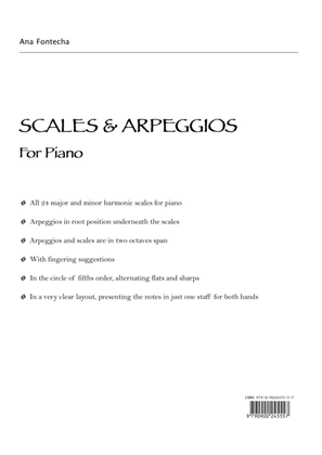 Book cover for Scales and Arpeggios for Piano