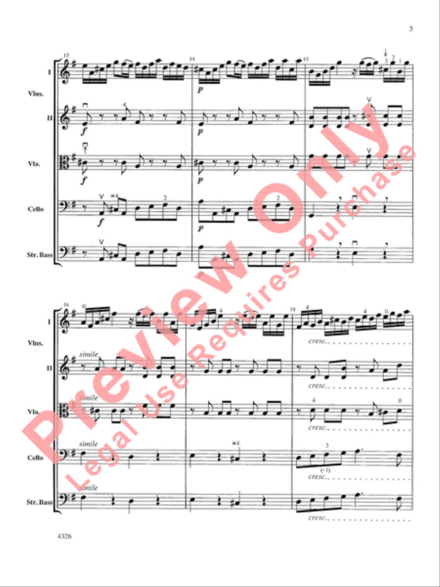 Fiocco Allegro String Orchestra scores gallery preview page 6