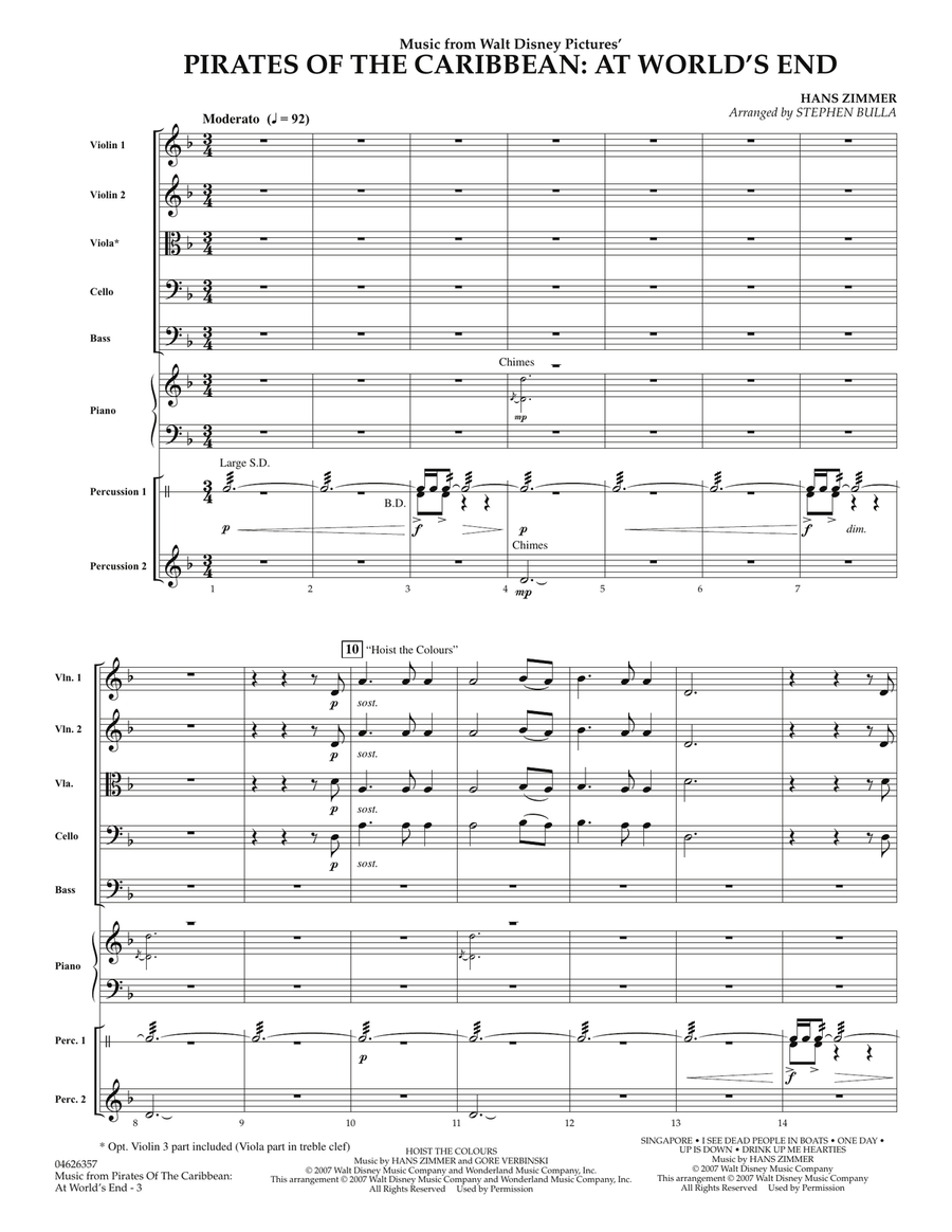 Music from Pirates of the Caribbean: At World's End - Full Score Orchestra scores gallery preview page 4