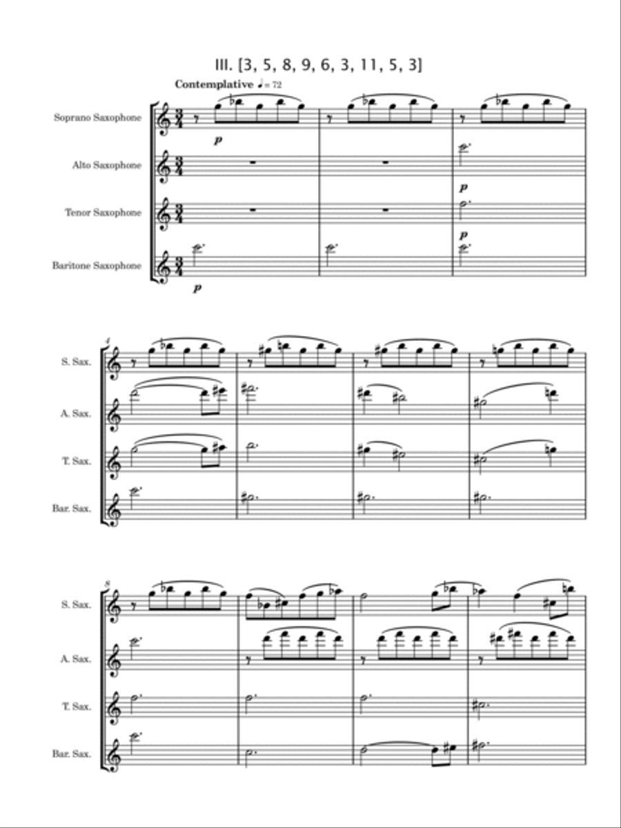 Eigenvectors II Woodwind Quartet scores gallery preview page 5