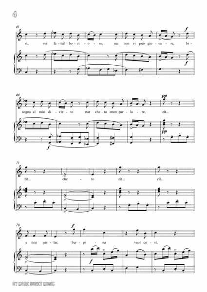 Pergolesi-Stizzoso,mio stizzoso in C Major,for Voice and Piano image number null