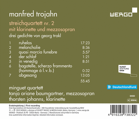 Trojahn: String Quartet No. 2