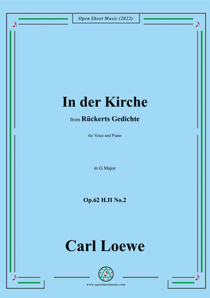 Book cover for Loewe-In der Kirche,Op.62 H.II No.2,in G Major
